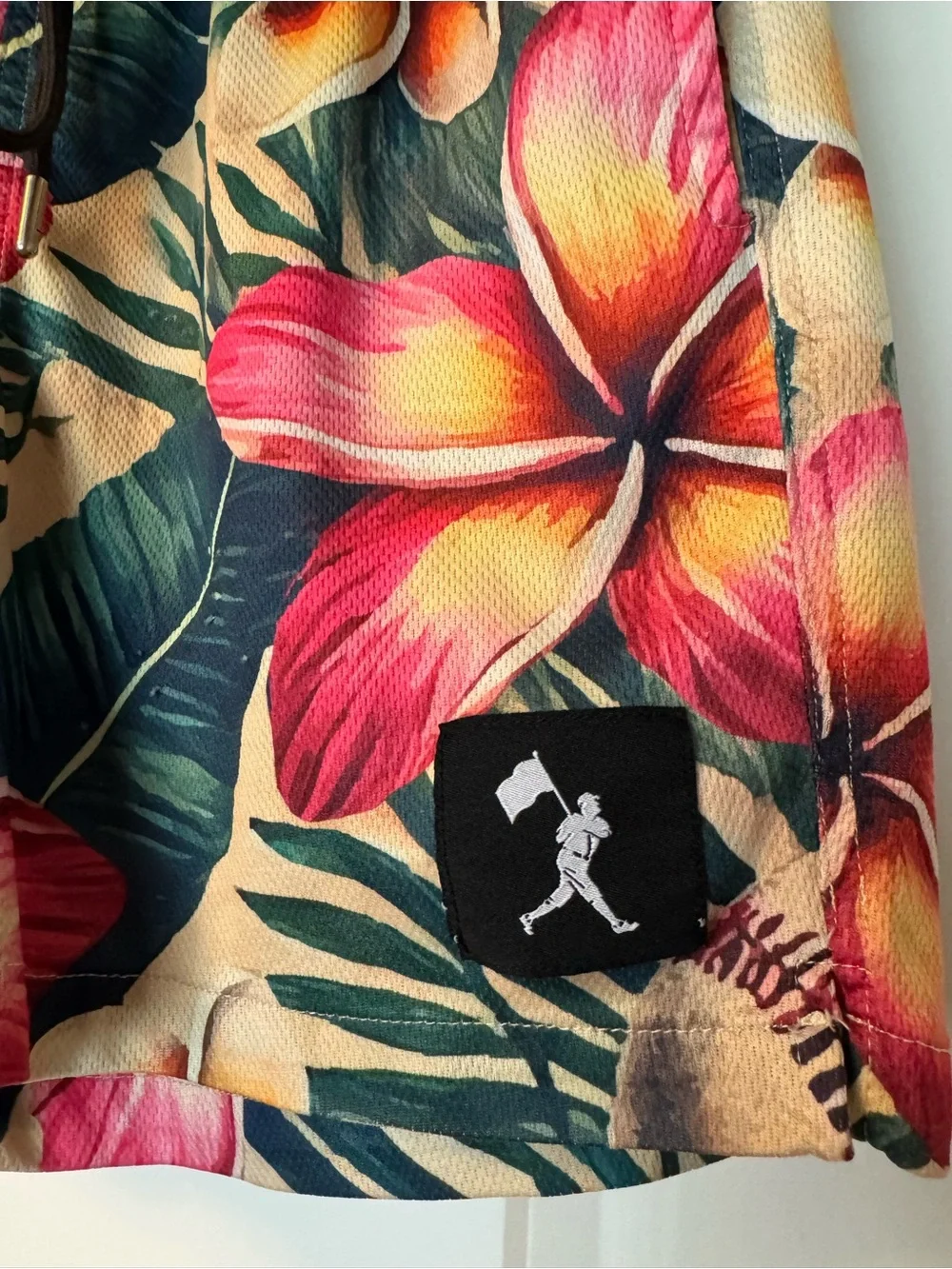 Men's small Baseballism Aloha ball diamond air Tropical Floral mesh Shorts